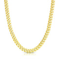 6.1mm 14k Yellow Gold Semi Solid Miami Cuban Chain Bids.com