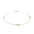 Sterling Silver Anklet with Infinity Symbols Bids.com