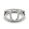 14k White Gold Diamond Loop Style Dual Band Ring (1/2 cttw) Bids.com