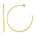 14k Yellow Gold Polished Hoop Earrings Bids.com