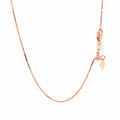 14k Rose Gold Adjustable Box Chain 0.85mm Bids.com