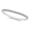 14k White Gold Scallop Setting Round Diamond Wedding Band (1/10 cttw) Bids.com