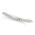 14k White Gold Soft Curved Diamond Wedding Band (1/8 cttw) Bids.com