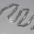 14K White Gold Wide Paperclip Chain (6.1mm) Bids.com