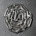 14K White Gold Wide Paperclip Chain (6.1mm) Bids.com