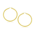 10k Yellow Gold Polished Hoop Earrings (30 mm) Bids.com