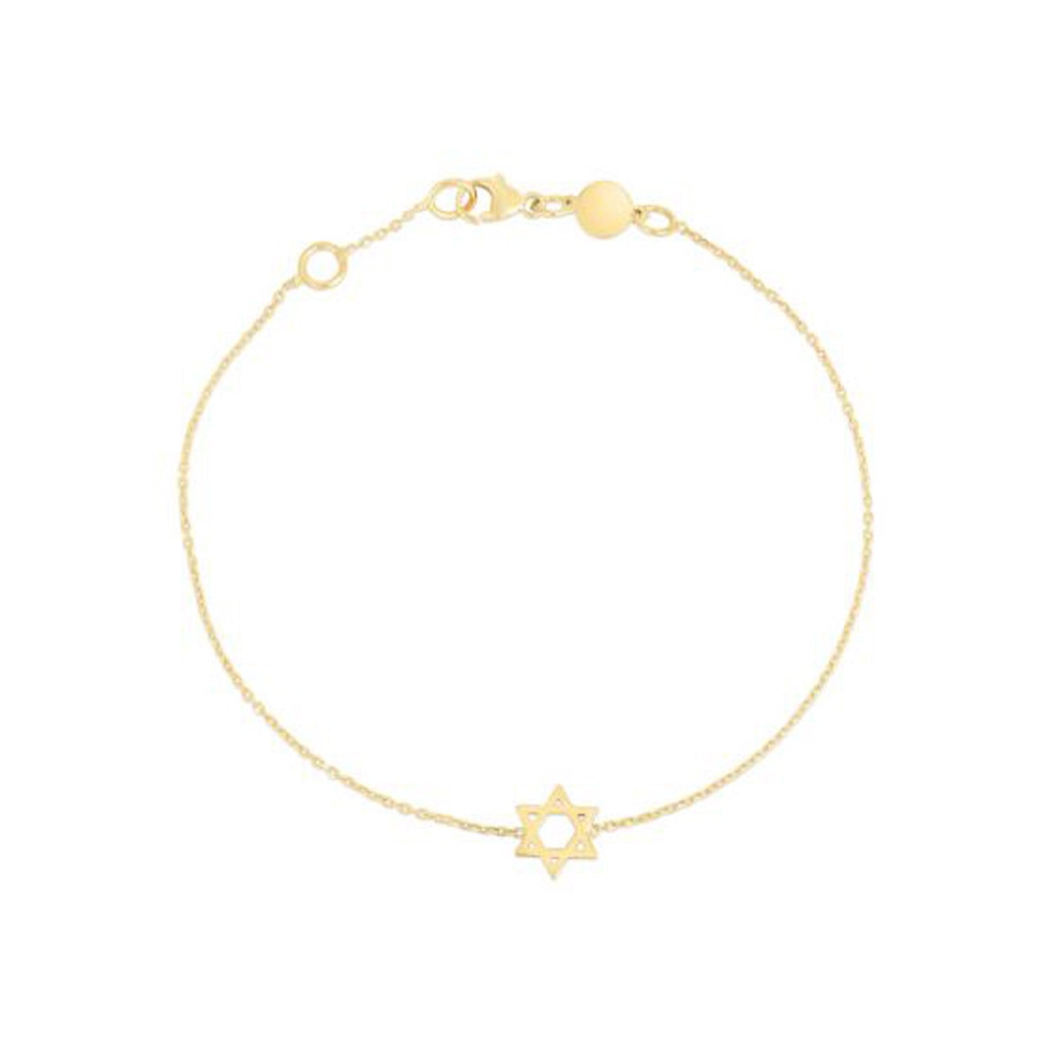 14k Yellow Gold Star of David Bracelet Bids.com