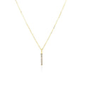 14k Yellow Gold Bar Pendant with Diamonds Bids.com