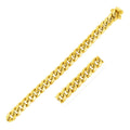 9.0mm 14k Yellow Gold Semi Solid Miami Cuban Chain Bids.com