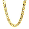 9.0mm 14k Yellow Gold Semi Solid Miami Cuban Chain Bids.com