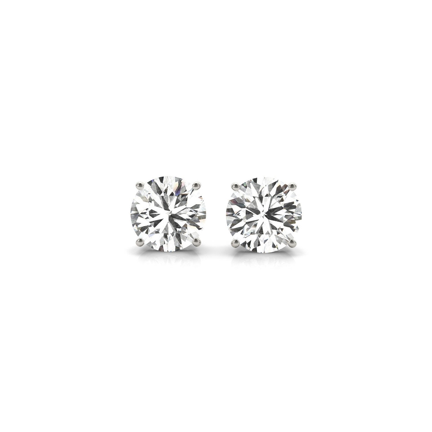2 cttw Certified IGI Lab Grown Round Diamond Stud Earrings 14k White Gold (G/VS2) Bids.com