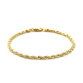 2.75mm 10k Yellow Gold Solid Diamond Cut Rope Bracelet Bids.com