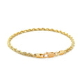 2.75mm 10k Yellow Gold Solid Diamond Cut Rope Bracelet Bids.com