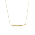 14k Yellow Gold Thin Textured Bar Necklace Bids.com