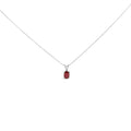 14K White Gold 6x4MM Oval Shaped Purple Amethyst Solitaire Pendant Necklace Bids.com