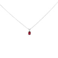 14K White Gold 6x4MM Oval Shaped Purple Amethyst Solitaire Pendant Necklace Bids.com