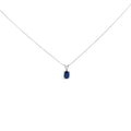 14K White Gold 6x4MM Oval Shaped Purple Amethyst Solitaire Pendant Necklace Bids.com