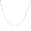 Solid 14K Yellow Gold 2.5mm Paperclip Chain Necklace Unisex 18