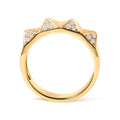 14K Yellow Gold 1/4 Cttw White Diamond Pyramid Band Ring (G-H Color, SI1-SI2 Clarity)- Size 7 Bids.com