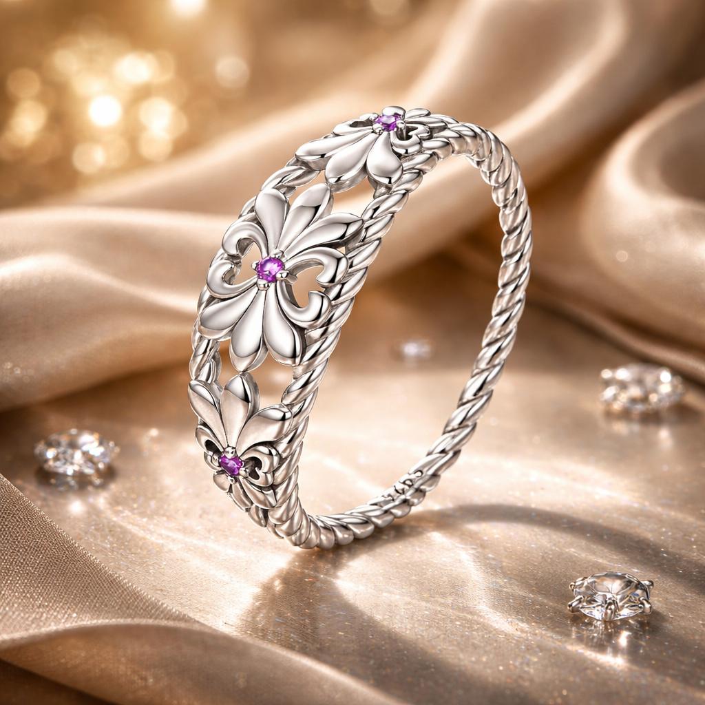 925 Sterling Silver Oxidized 1.3mm Pavé Set CZ Ring Size 6.0 for Women Bids.com