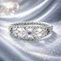 925 Sterling Silver Oxidized 1.3mm Pavé Set CZ Ring Size 6.0 for Women Bids.com