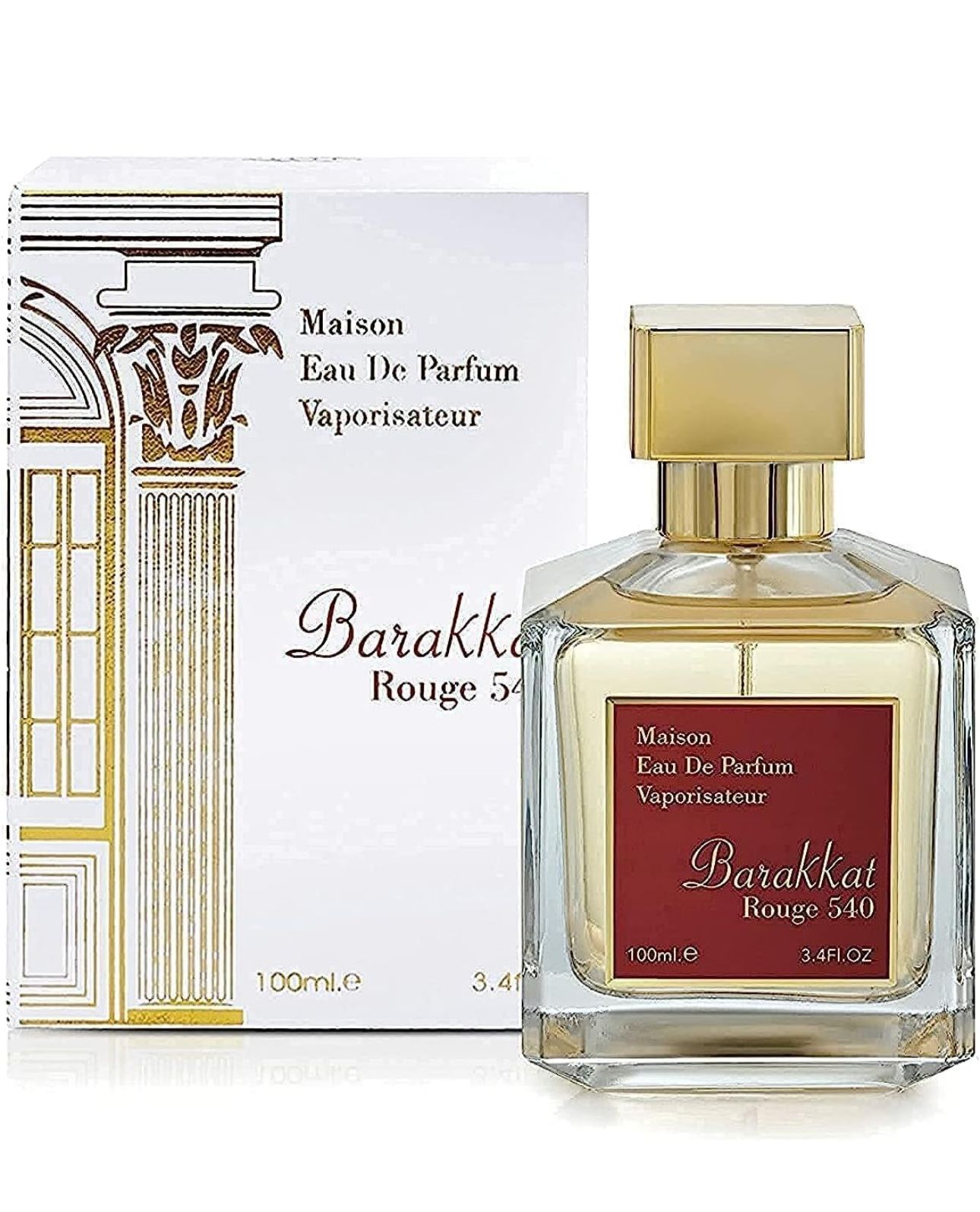 Maison eau de parfum vaporisateur barakkat rouge 540, 100ml