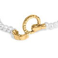 18K Yellow Gold Vermeil Pearl Infinity Lock Tennis Bracelet Bids.com