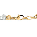 18K Yellow Gold Vermeil Cultured Pearl Station Link Bracelet Bids.com