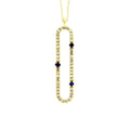 Diamond Sapphire Fashion Pendants 14KT Yellow Gold Bids.com