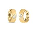 14k Yellow Gold Trilogy Diamond Clover Earrings Bids.com