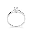 14K White Gold 1/2 Cttw Oval Lab Grown Diamond 4 Prong Solitaire Engagement Ring (F-G Color, VS2-SI1 Clarity) - Size 7 Bids.com