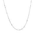 14k White Gold Diamond-Cut Bead Chain 1.0mm Bids.com