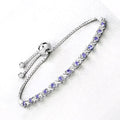 0.91 Carat Genuine Tanzanite .925 Sterling Silver Bracelet Bids.com