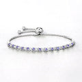 0.91 Carat Genuine Tanzanite .925 Sterling Silver Bracelet Bids.com