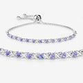 0.91 Carat Genuine Tanzanite .925 Sterling Silver Bracelet Bids.com