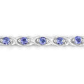 0.91 Carat Genuine Tanzanite .925 Sterling Silver Bracelet Bids.com