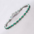 3.24 Carat Genuine Zambian Emerald .925 Sterling Silver Bracelet Bids.com