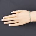 3.24 Carat Genuine Zambian Emerald .925 Sterling Silver Bracelet Bids.com