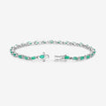 3.24 Carat Genuine Zambian Emerald .925 Sterling Silver Bracelet Bids.com