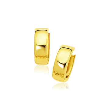 14k Yellow Gold Snuggable Hoop Earrings Bids.com