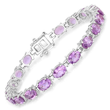 14.40 Carat Genuine Amethyst .925 Sterling Silver Bracelet Bids.com