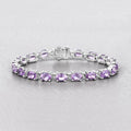 14.40 Carat Genuine Amethyst .925 Sterling Silver Bracelet Bids.com