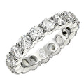 Round Cut Lab Grown Diamond Eternity Ring in 14k White Gold (3 cttw FG/VS2) Bids.com
