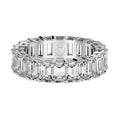 Emerald Cut Lab Grown Diamond Eternity Ring in 14k White Gold (4 cttw FG/VS2) Bids.com