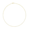Solid 14K Yellow Gold 0.75mm Classic Box Chain Necklace. Unisex Chain - Size 16 Inches Bids.com