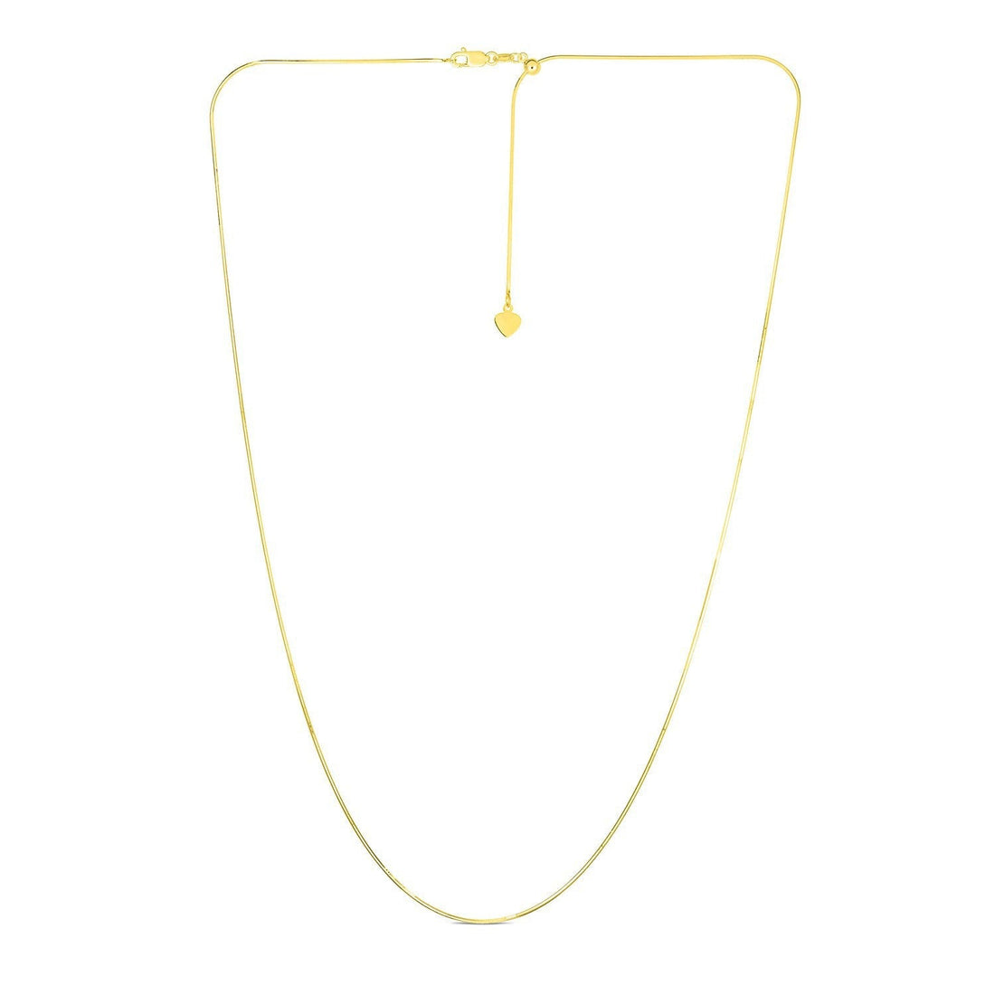 14k Yellow Gold Adjustable Snake Chain 0.85mm Bids.com
