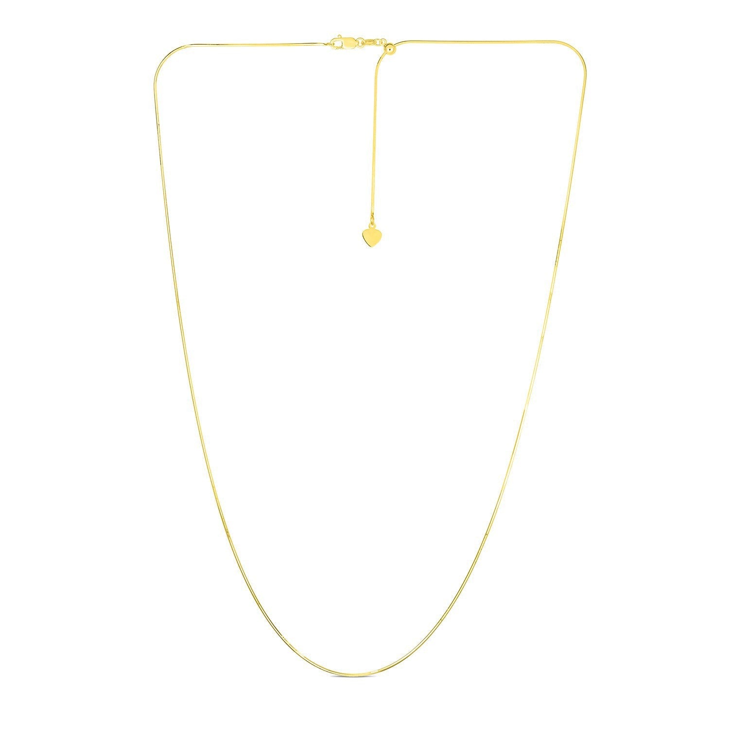 14k Yellow Gold Adjustable Snake Chain 0.85mm Bids.com