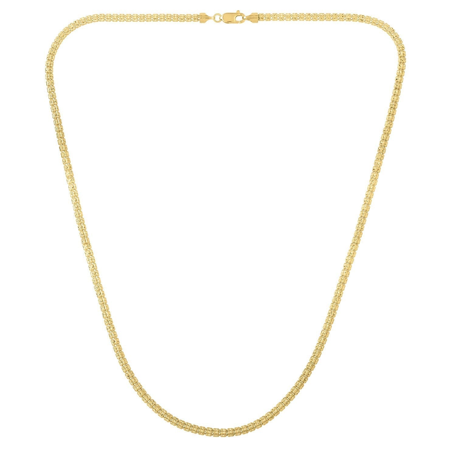 Ice Barrel Chain in 14k Yellow Gold (3.10 mm) Bids.com