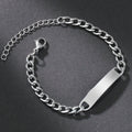 Custom Laser Engraved Bracelets Personalized Bracelet Engravable Stainless Steel Jewelry Gifts Gilles Family
