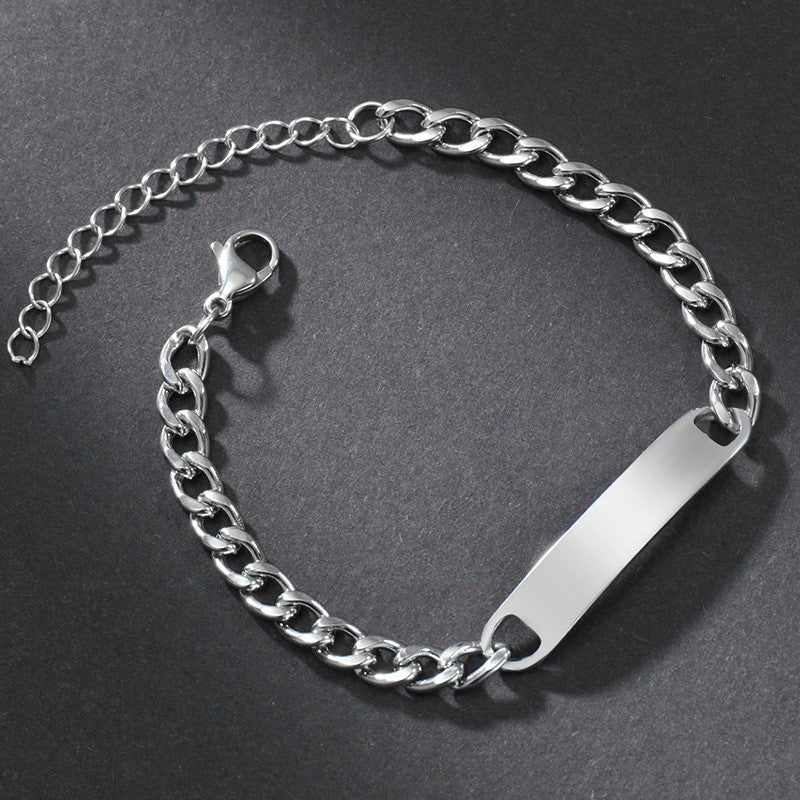 Custom Laser Engraved Bracelets Personalized Bracelet Engravable Stainless Steel Jewelry Gifts Gilles Family